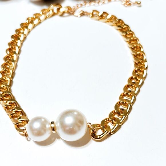 Pearl decor necklace N113 - Picture 4 of 6